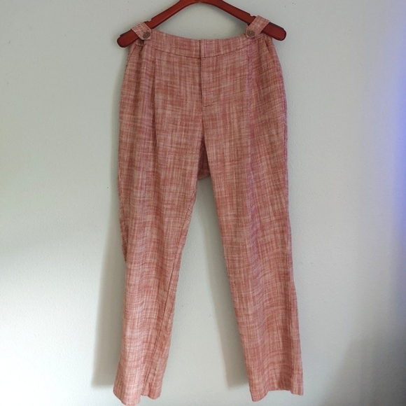 NWT Christopher Banks 16 Trousers Spiced Coral Yarn Dye Classic Pants New - Picture 3 of 9